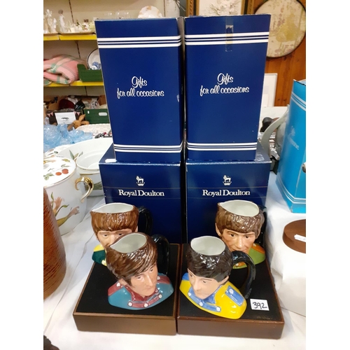 392 - MINT and Boxed Complete Set of 4 Royal Doulton 'The Beatles' Character Jugs in the Sgt Pepper Style ... 