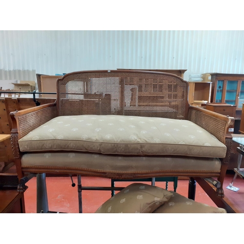 534 - Berger Side & Back 2 Seater Sofa with Feather Cushions.