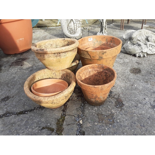 636 - Selection of Terracotta Garden Plant Pots.