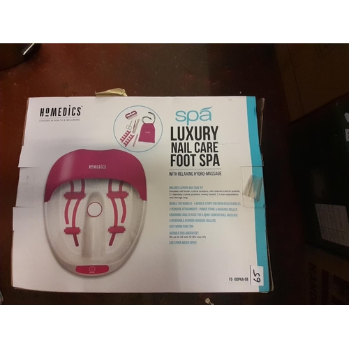 65 - Boxed Homedics Luxury Nail Care Foot Spa.