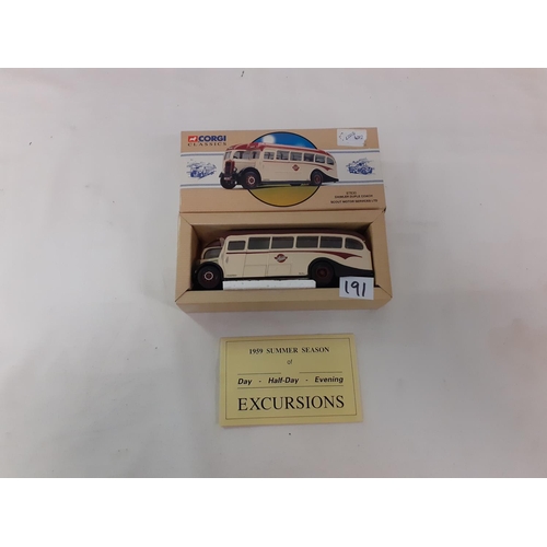 191 - Boxed Corgi Classics Limited Edition Scout Daimler Duple Coach 97830.