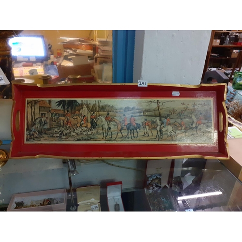 241 - Vintage Hand Painted Tray by Thomas Mclean - Approximately 68cm Long by 24cm Wide.