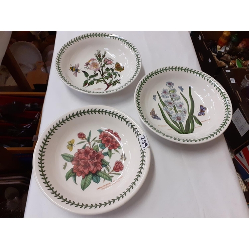 289 - Set of Three Portmeirion Botanic Garden 8.5” Bowls.