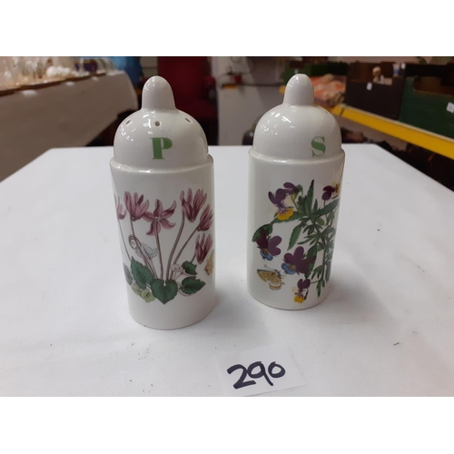 290 - Pair of Portmeirion Botanic Garden Salt & Pepper Pots.