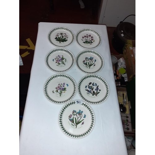 311 - Set of Seven Portmeirion Botanic Garden 6” Side Plates.