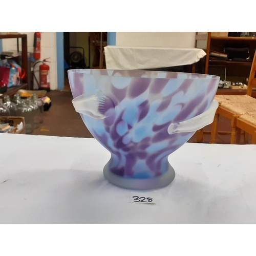 328 - Mottled Glass Bowl.