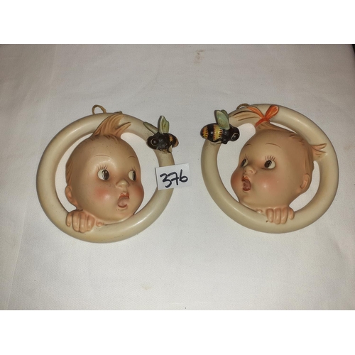 376 - Pair of Vintage Hummel West German Baby 