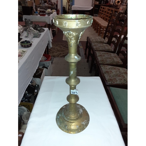 383 - Brass Church Altar Candle Holder - approx 18