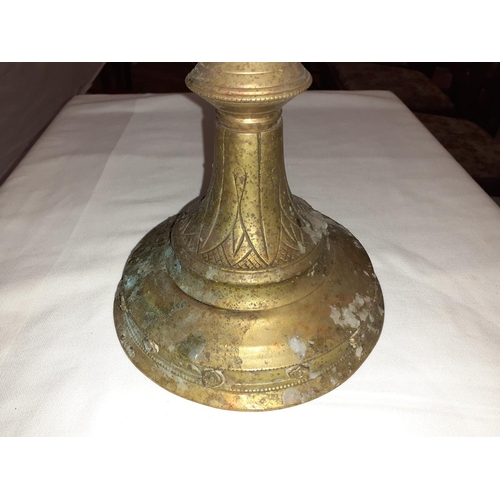 383 - Brass Church Altar Candle Holder - approx 18