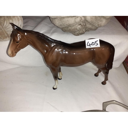 405 - Large Beswick Horse Head Left.