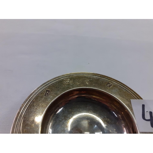 417 - Hallmarked Silver Dish, Engraved on Underside - 8cm diameter.