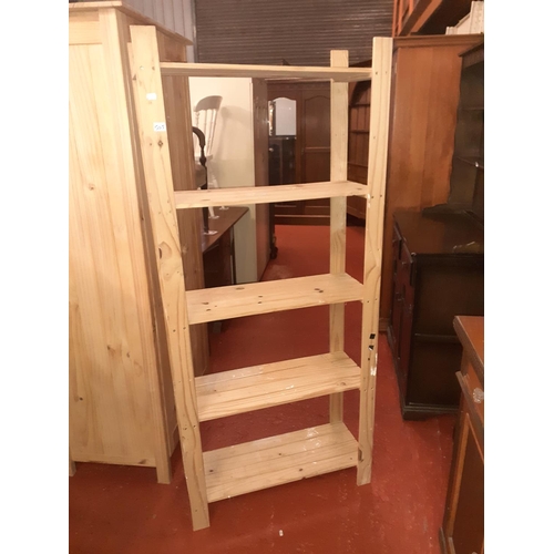 505 - Pine Open Shelving Rack with Five Shelves.