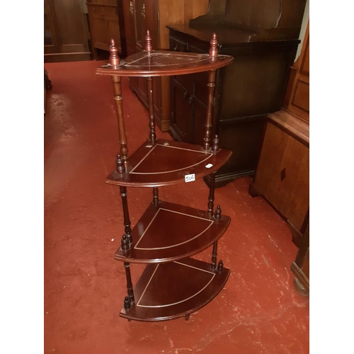 506 - 4 Tier Mahogany Corner Whatnot.