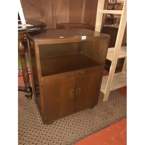 507 - Dark Oak 2 Door Pot Cupboard with Single Shelf.