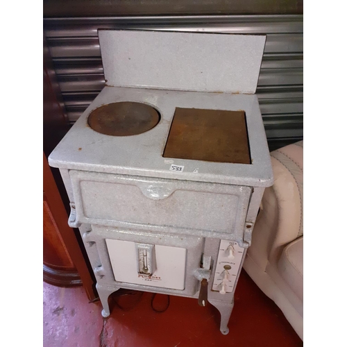 533 - 1930's Magnet GCE Electric Cast Metal Cooker Finished in Mottled Grey Porcelain.