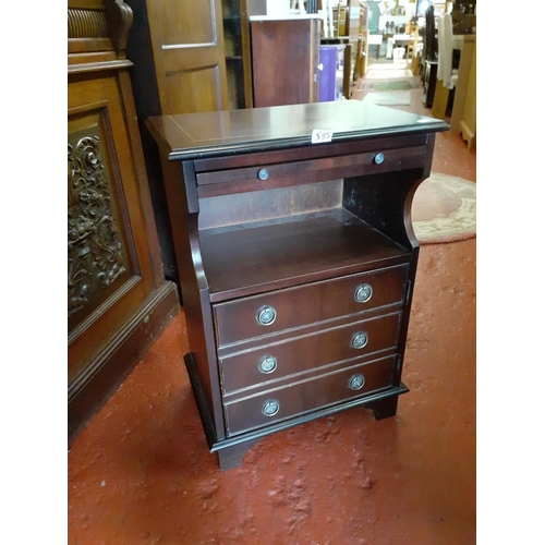 535 - Inlaid Mahogany Single Drawer Bedside Cupboard.