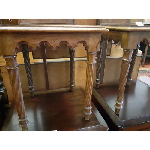 584 - Pair of Mahogany Gothic Revival Hall Chairs.