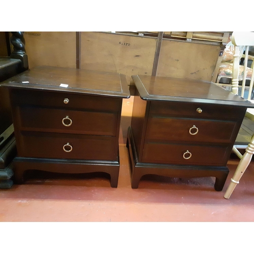 585 - Pair of Stag 2 Drawer Bedside Cabinets.