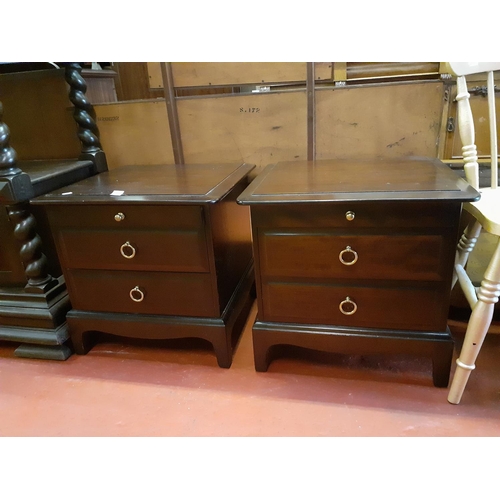 585 - Pair of Stag 2 Drawer Bedside Cabinets.