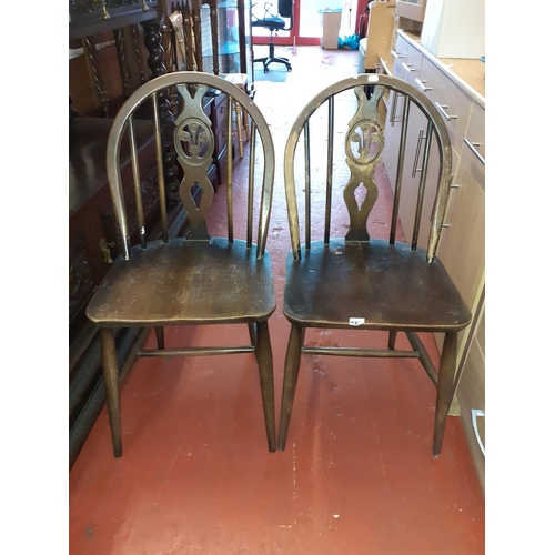 587 - Pair of Ercol Spindle Back Chairs.