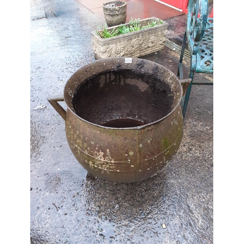 654 - Cast Iron Cauldron - Approximately 22