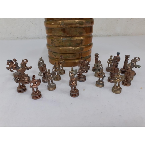 232 - Brass Pot & Quantity of Miniature Figures.