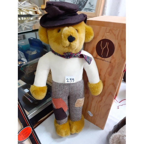 238 - Merrythought Bear Height c.45cm (c.17.5”) with Cap & Patched Trousers.