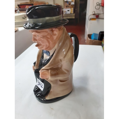 302 - Royal Doulton Large Sir Winston Churchill Character Jug.