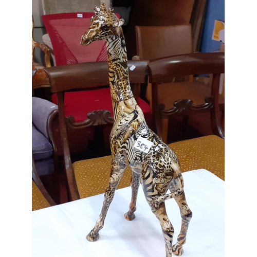 384 - La Vie Safari Collage Giraffe Figure - 45cm tall.