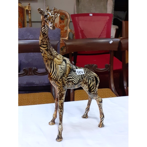 384 - La Vie Safari Collage Giraffe Figure - 45cm tall.