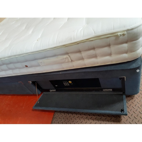 515 - Two Zip Link Beds with Gainsborough Mattresses,  Headboard and Secret Safe in One of Beds Bases and ... 