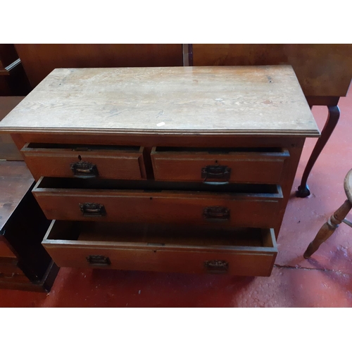 536 - Oak Two over Two Chest of Drawers.