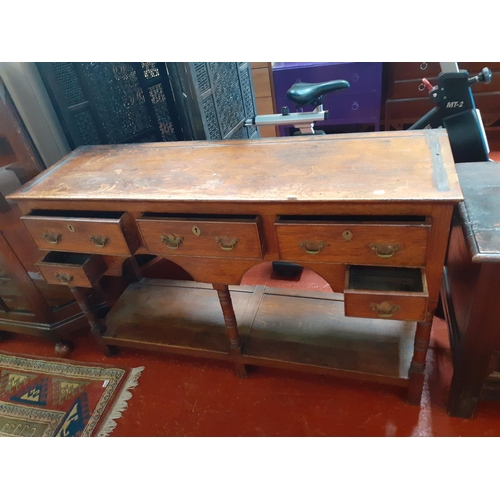 541 - Vintage Oak Welsh Dresser Base.