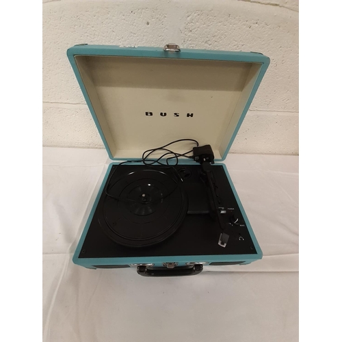 105 - Bush Record Player in Blue Carry Case.