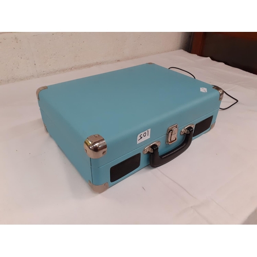 105 - Bush Record Player in Blue Carry Case.