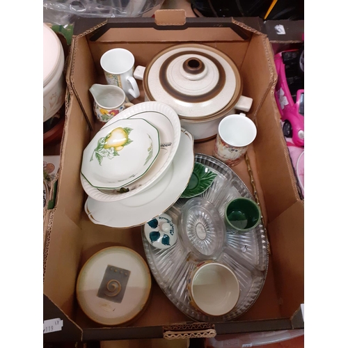 131 - Box to Include Indian Tree, Sylvac, Bowls, Tureens & Other China.