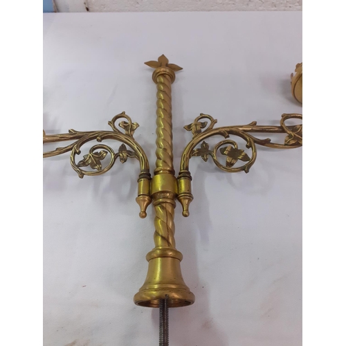 140 - 4 Brass Vintage Church Candle Holders.