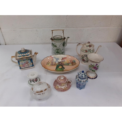 152 - Tray of Teapots, Vase, Doulton Bowl etc.