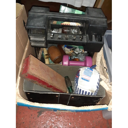 77 - Box of Hardware, Tools, Sockets, Chinese Checkers Game etc.