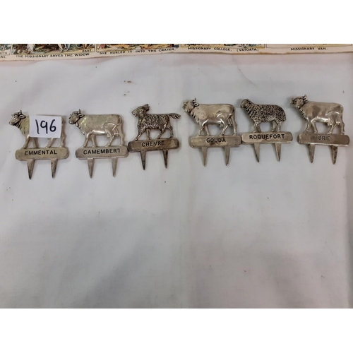 196 - Six Plated Cheese Markers & a Vintage Scroll Story 