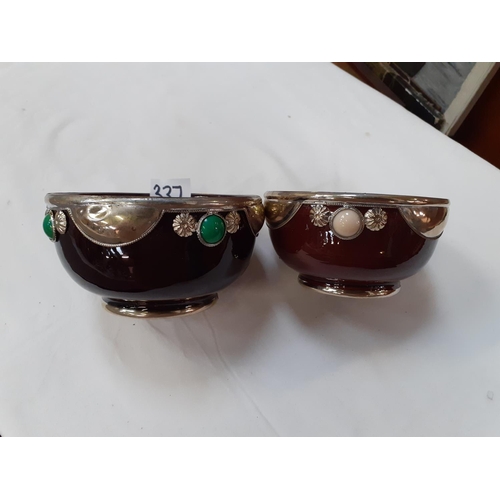 337 - Two Plated Top & Bottom Bowls.