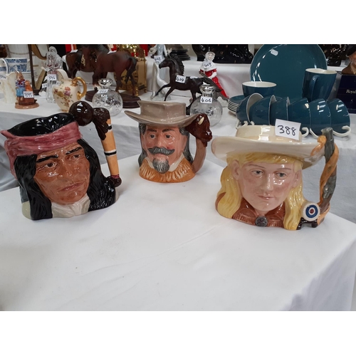 388 - Complete Set of Six Royal Doulton Wild West Series Character Jugs - Geronimo - D6733, Wild Bill Hick... 