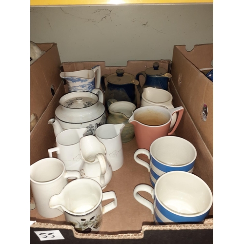 55 - Box to Include Cornish Mugs, Denby, Jugs etc.