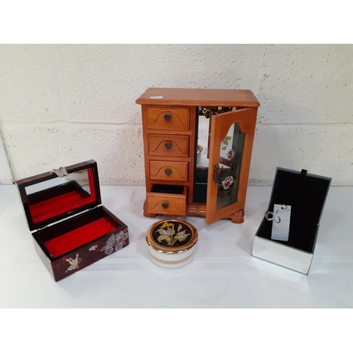 149 - Three Jewellery Boxes & a Chokin Trinket Dish.