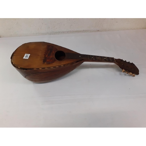 168 - Vintage Napoli Bowl Back Mandolin Instrument - Has been repaired and has no strings, in need of rest... 