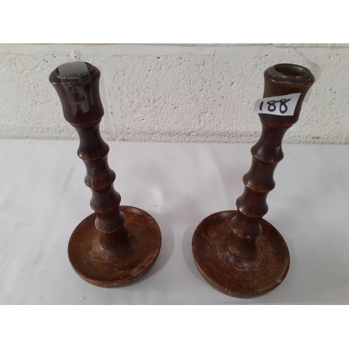 188 - Pair of Oak Turned 9