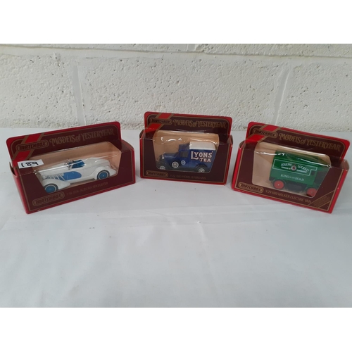 189 - Boxed Matchbox Models of Yesteryear Y-19 1936 Auburn Speedster, Y-22 1930 Model A Ford Van Lyons’ Te... 