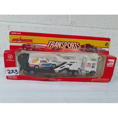 223 - Boxed Majorette Transports Serie 600 Car Transporter.