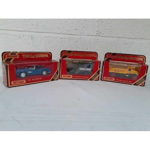 262 - Boxed Matchbox Models of Yesteryear Limited Edition Models Y-25 1910 Renault Ambulance, Y21 1957 BMW... 