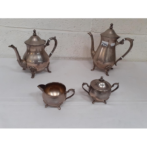 274 - Four Piece Plated Ware Tea Set.